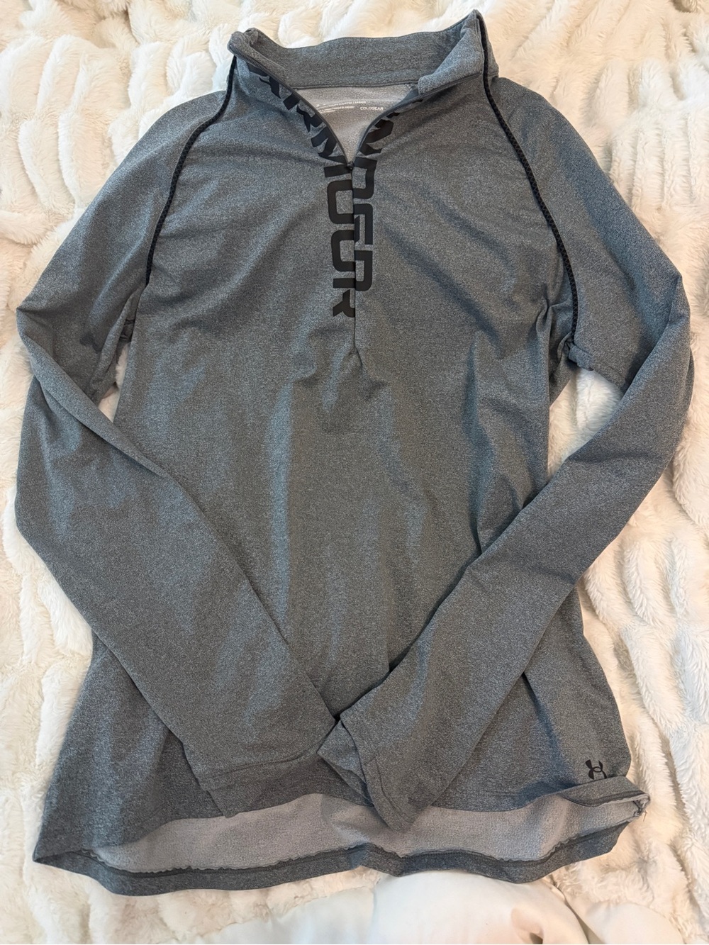 Under Armour LG Grey Athletic Quarter-Zip Pullover